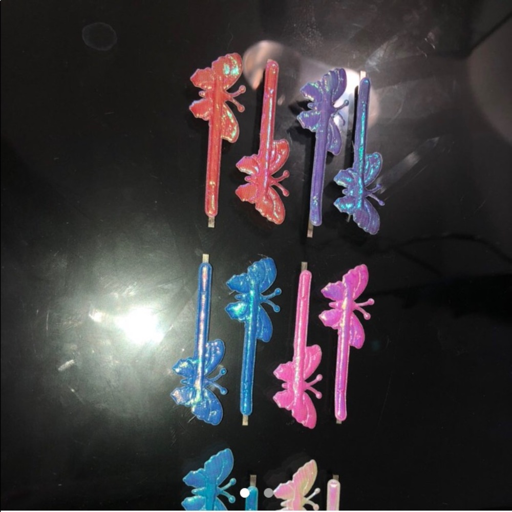 butterfly hair clips 🦋